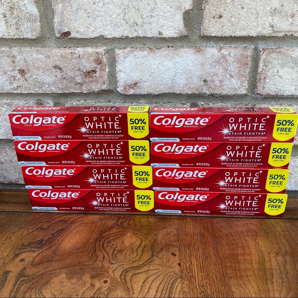 Colgate Optic White NEW EIGHT tubes best by 2023 and 2024